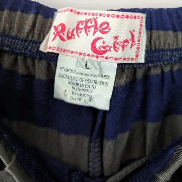 🤎5/$25🤎 Ruffle Gurl Striped Lounge Pants - Picture 4 of 4